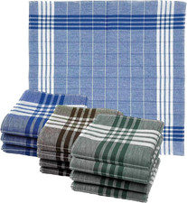 12 Pezzi Fazzoletti Cotone Uomo 100% Cotone Mix Di Tre Colori Fazzoletto Da Tasc