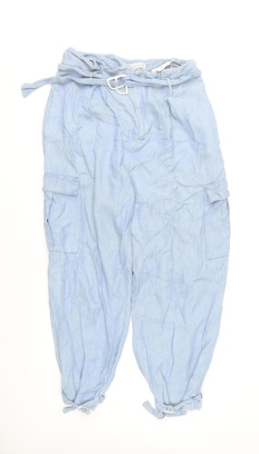 Pantalone cargo donna zara blu - pantalone,
