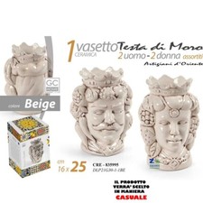 VASO TESTA DI MORO IN CERAMICA