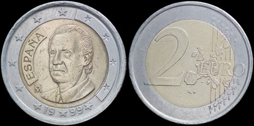 Moneta euro spagna 1999 - moneta,