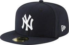 New Era MLB New York Yankees 59FIFTY Fitted Cap Navy berretto da baseball NUOVO
