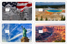 Adesivo pelle carta bancomat credito parco statua Grand Canyon Yellowstone Rushmore