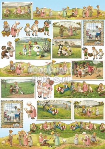 Carta decoupage primavera - carta,