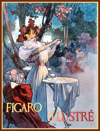 Mucha affiche les cafés - "les,