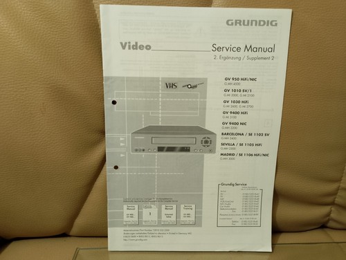 Manuale grundig 950 gv - manuale,