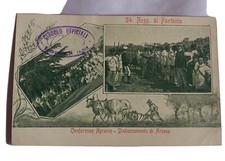 Cartolina Militaria 34° Reggimento Fanteria - Conferenze Agrarie - Arezzo No Vg