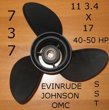 ELICA FUORIBORDO ORIGINALE 737 ACCIAIO SST 11 3/4x17 OMC EVINRUDE JOHNSON 390851