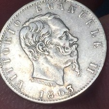 MONETA REGNO V.E.II 20 CENTESIMI VALORE 1863 T TORINO ,AG 2,50 GR, ARGENTO