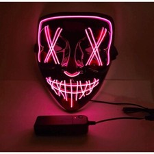 Maschera Viso LED Rosa