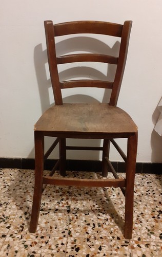 Sedia antica noce con - antica,