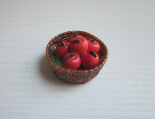 Cesto mele rosse miniatura - cesto,