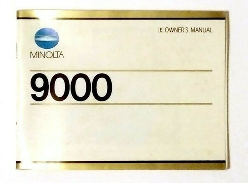 Minolta 9000 owners - owners, manual