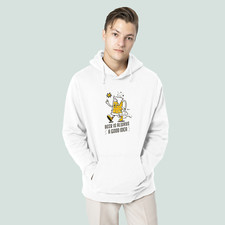 Felpa con cappuccio pullover uomo in pile tinta unita nera taglia media