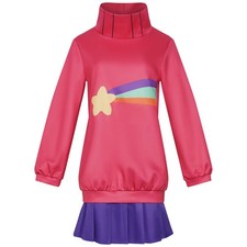 Cosplay Gravity Falls Mabel Pines Felpe con Cappuccio Gonne Vestito Costumi Abiti Halloween