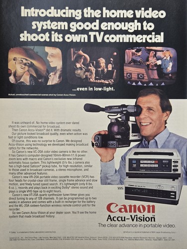 Pubblicità stampa videocamera