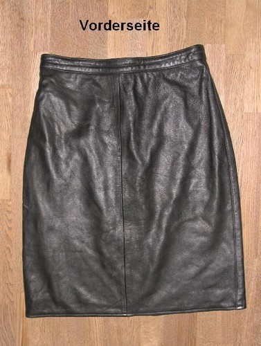 Gonna pelle nera fino - pelle,