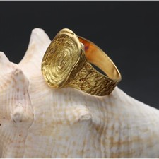 ANELLO UOMO STILE ETRUSCO in oro giallo 750/1000 18 kt.