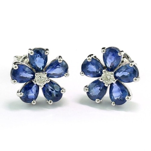 Orecchini floral zaffiri - floral,