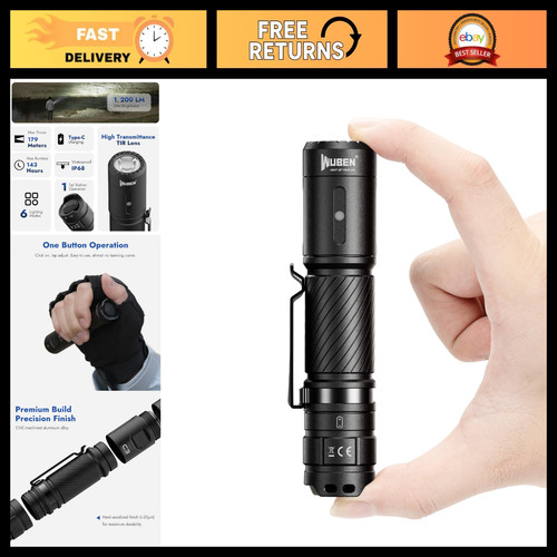 Torcia ricaricabile 1200 lumen - ricaricabile,