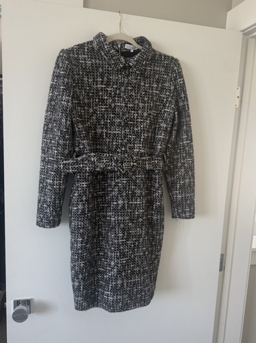 Abito tweed bianco - abito, nero