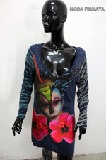 Desigual Vestito Donna Taglia XL Abito Logo Dress Woman Tubino Estivo Floreale