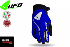 GUANTI MOTOCROSS UFO SKYLINER BLU ERGONOMICI ALTO GRIP OFF ROAD CROSS ATV BIKE