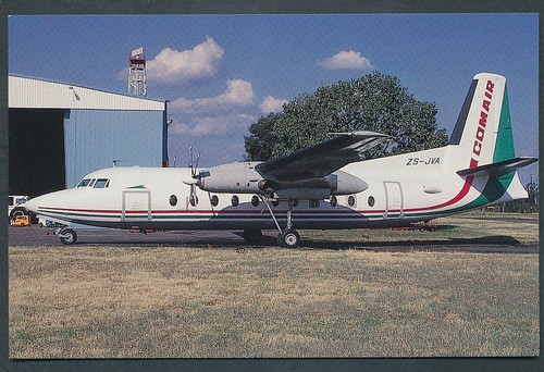 Cartolina 9434 comair - comair,, fokker
