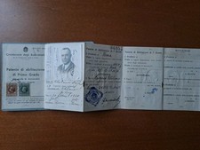 Patente Di Guida,di Primo Grado Alla Guida Di Automobili Uso Proprio-1936