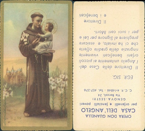 Santino novecentesco - santino,