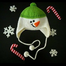 Cappello Pupazzo di Neve Natale Neonato/Neonata Regalo Nascita Bimbo/Bimba