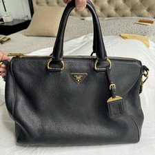 Borsa Prada Bauletto Vit Daino Nero Nero BL778M