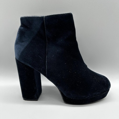 Stivaletti primark blu velluto - primark,