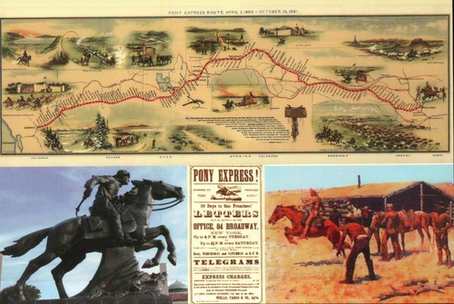 Statua mappa percorso pony - mappa,