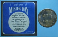 PARMALAT DOLLARO 1983 LANCIO LINEA MERENDE MISTER DAY ARGENTO SILVER FDC C.O.A.