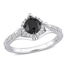 3 KT Nero Anello Diamante IN