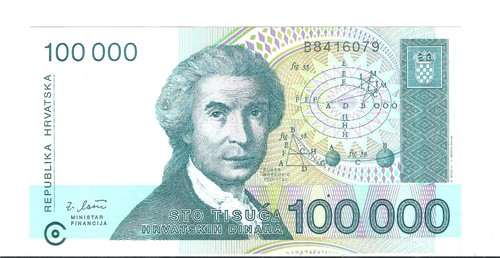 Banconota croazia 100 000 - croazia,
