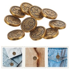  10 Pcs Bottoni Metallo Vintage Cappotto Pulsanti Di Sostituzione Lega Zinco