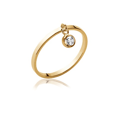 Anello fedina oro placcato - fedina,