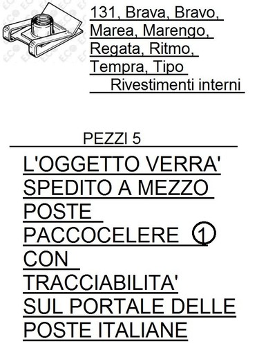 Pezzi madrevite metallica - 5,