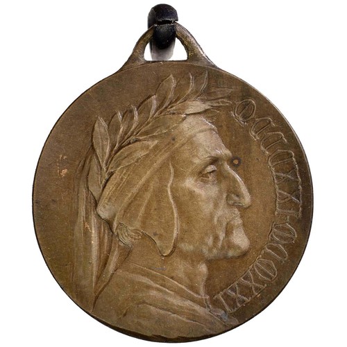 Medaglia dante alighieri - dante,