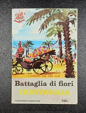 Programma Sfilata Carnevale Carri Battaglia dei Fiori Ventimiglia XXmiglia 1963