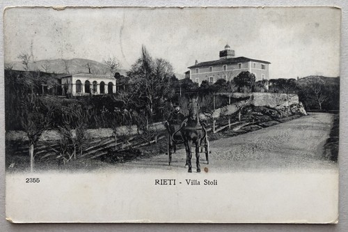 Cartolina rieti villa - cartolina, stoli