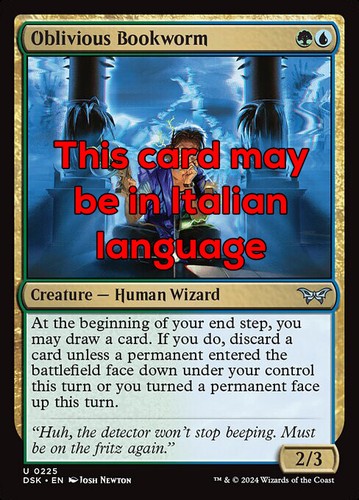 Mtg oblivious bookworm foil - oblivious,