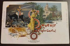 1899ca souvenir de Monte Carlo - la roulette - le casino - le jeu
