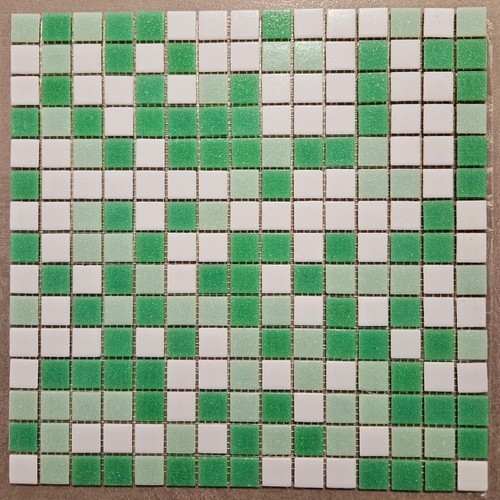 Mosaico vetro verde misto - mosaico,