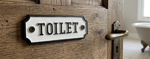 Insegna ferro stile - wc,