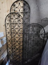 Divisorio in ferro battuto fatto a mano, pieghevole in 3 ante