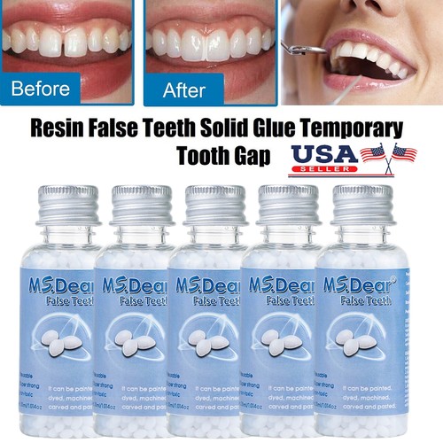Resina denti finti colla - 5x,