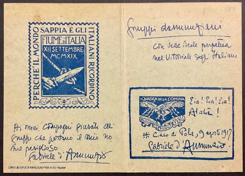 Annunzio fiume italia - fiume, d’italia
