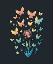 Adesivo decalcomania farfalla